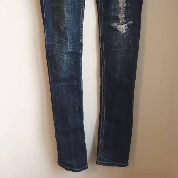 excellent condition-low rise ripped skinny jeans - Picture 3 of 4